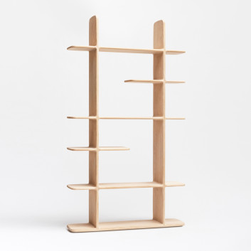 Drugeot Manufacture Tehème Double Bookcase solid oak