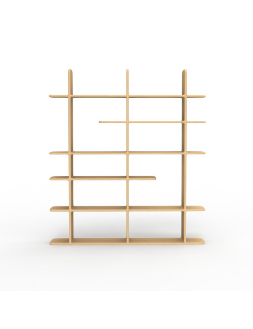 Drugeot Manufacture Bookcase Tehème Triple solid oak