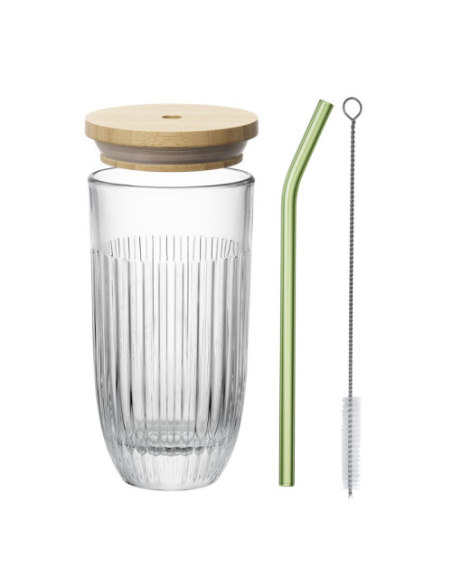 La Rochère Smoothie glass with straw Ouessant