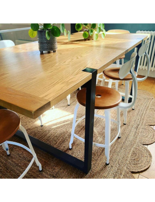 Nicolle wood and metal chair - 4 heights 8 colors 2 wood