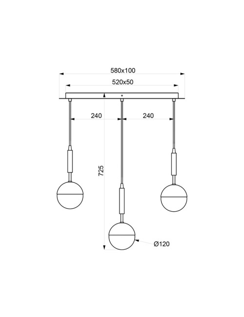 Aluminor Tamara S chandelier pendant