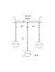 Aluminor Tamara S chandelier pendant