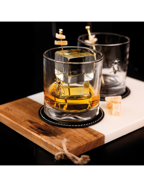 La Rochère Set of 4 Abeille whiskey tumblers