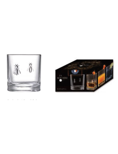 La Rochère Set of 4 Abeille whiskey tumblers