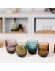 LA ROCHERE Set of 4 water glasses Ouessant colored cups