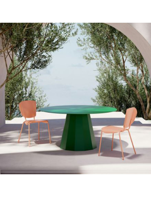 MATIERE GRISE Ankara round steel dining table - 39 colors 3 sizes