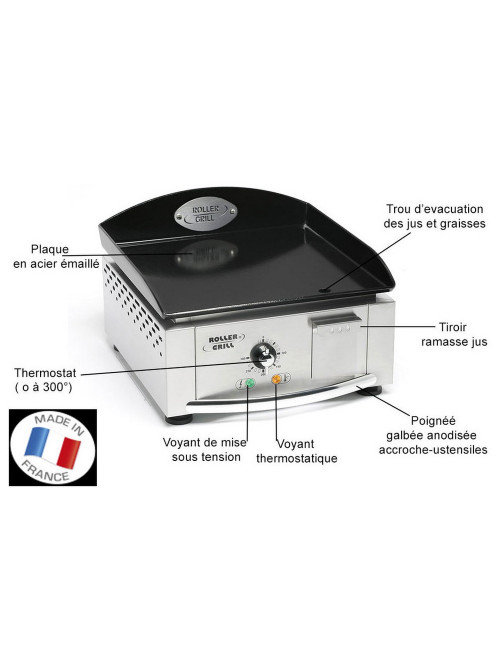 Plancha 400 Electric Roller Grill 40x40cm