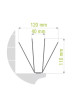 Oisipic anti-volatile picks for gutter without bead - 4 sizes