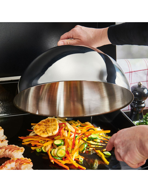 De Buyer stainless steel bell for plancha