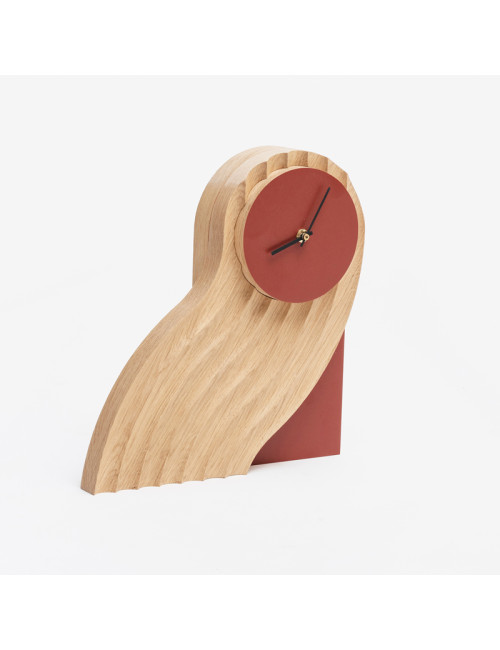 Drugeot Manufacture Fluss solid oak clock - 14 colors 2 finishes