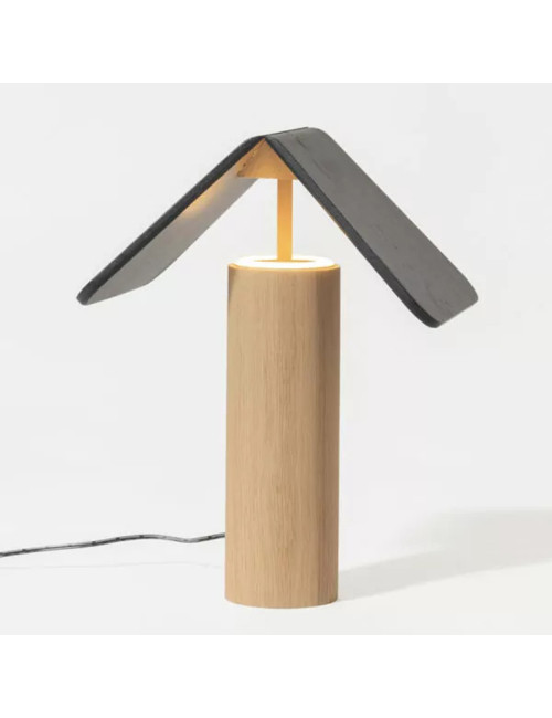 Drugeot Manufacture Cabane solid oak table lamp - 14 colors 2 finishes
