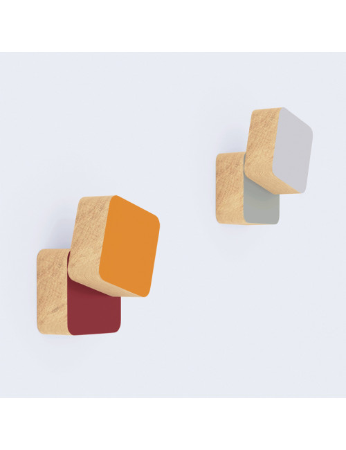 Drugeot Manufacture Décarré Coat Hook solid oak - 3 colors 2 finishes