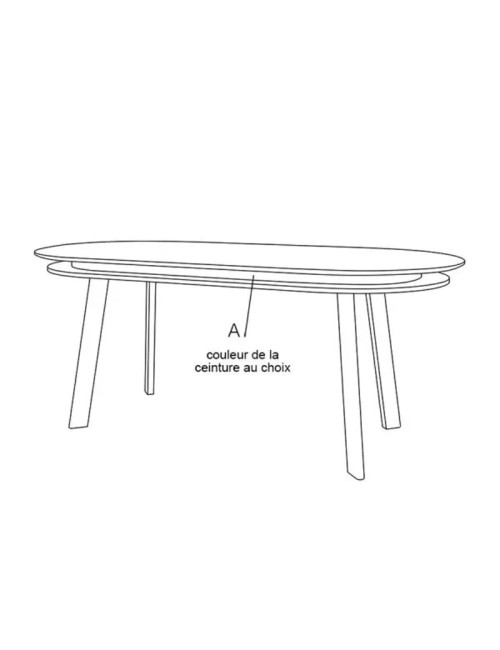 Drugeot Manufacture Fixed dining table Parati solid oak - 3 sizes 14 colors 2 finishes