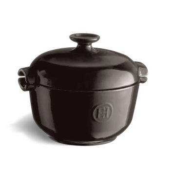 EMILE HENRY ceramic rice casserole cocotte dish charcoal