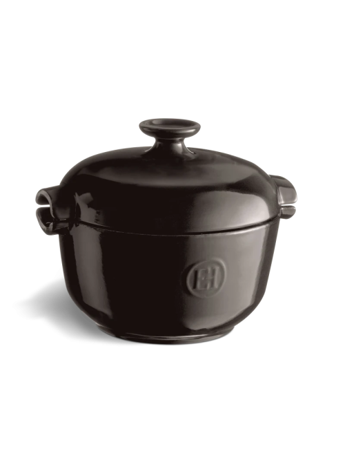 EMILE HENRY ceramic rice casserole cocotte dish charcoal