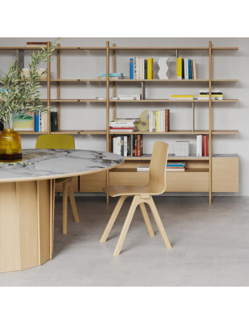 Dasras Chevron chair in oak wood - 9 finishes