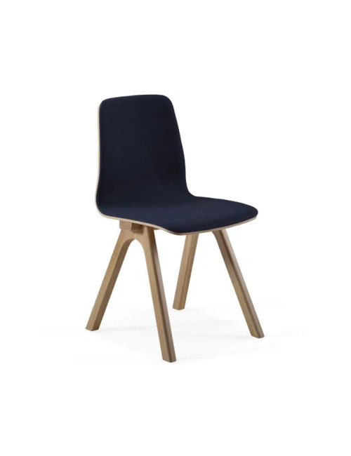 Chevron Dasras chair in oak wood and fabric - 9 finishes