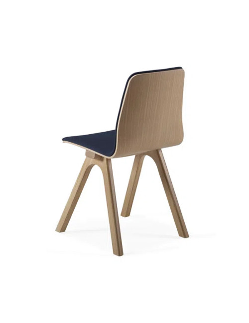Chevron Dasras chair in oak wood and fabric - 9 finishes