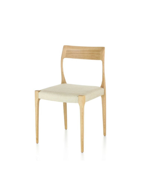 Dasras Zélie chair in ash wood and fabric - 9 finishes