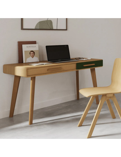 Dasras Paul desk in oak or walnut wood - 10 finishes