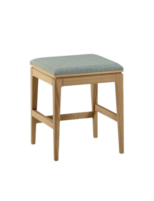 Dasras Buzz stool in oak or walnut wood and fabric - 10 finishes 3 heights