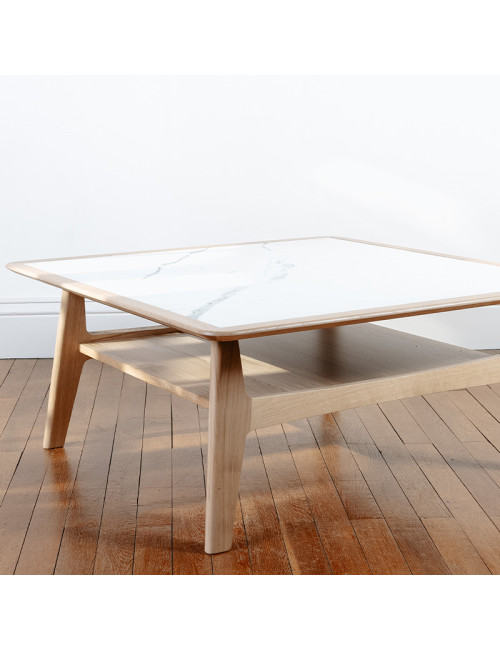 Dasras H Coffee table ceramic wood oak or walnut - 10 finishes 4 sizes