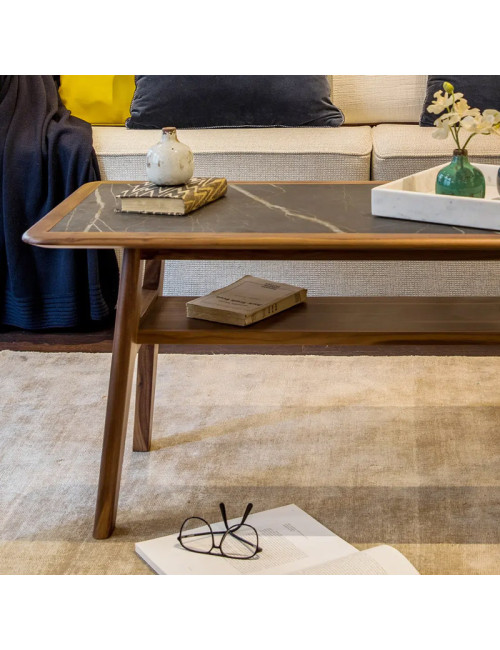 Dasras H Coffee table ceramic wood oak or walnut - 10 finishes 4 sizes