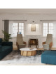 Dasras Volute Coffee table ceramic wood oak or walnut - 10 finishes 3 sizes