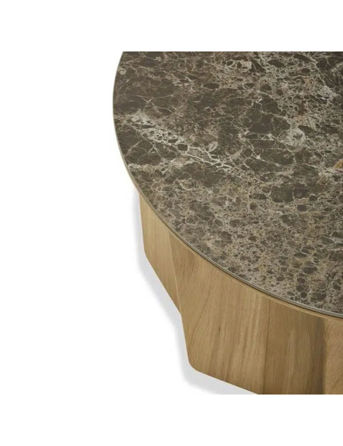 Dasras Volute Coffee table ceramic wood oak or walnut - 10 finishes 3 sizes