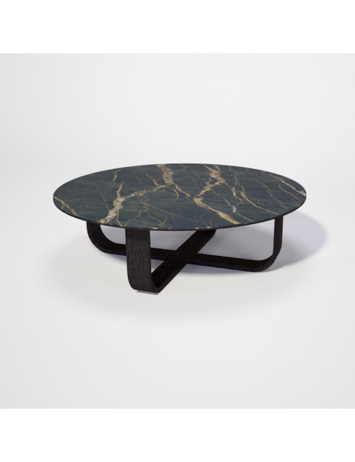 Dasras Luge Round coffee table ceramic wood oak - 9 finishes 3 sizes