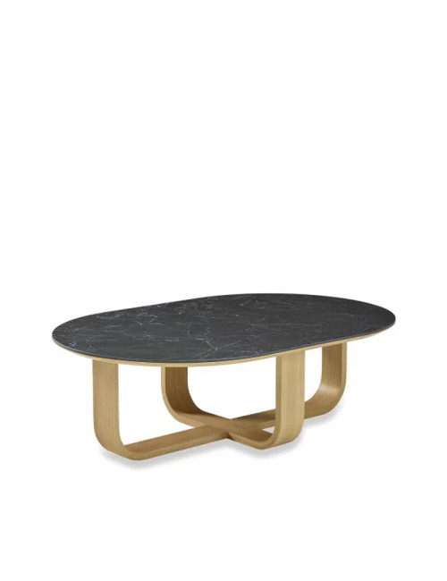 Dasras Luge Oblong coffee table ceramic wood oak - 9 finishes 2 sizes