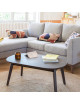 Dasras Snack rectangular coffee table in oak or walnut wood - 10 finishes 2 sizes