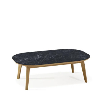 Dasras Snack rectangular coffee table ceramic wood oak or walnut - 10 finishes 2 sizes
