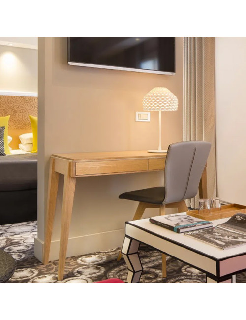 Dasras Liseré Fixed console oak or walnut wood - 10 finishes 2 sizes