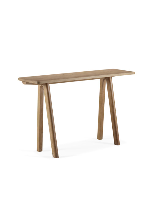 Dasras Chevron Fixed console oak or walnut wood - 10 finishes 3 sizes