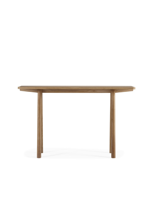 Dasras Chevron Fixed console oak or walnut wood - 10 finishes 3 sizes