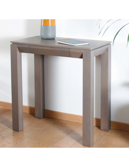 Dasras Clarté Extendable console oak or walnut wood - 10 finishes 4 sizes