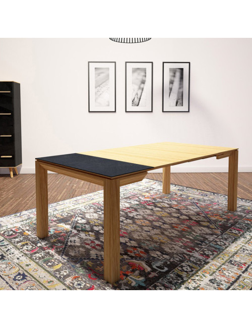 Dasras Clarté Extendable console ceramic wood oak or walnut - 10 finishes 4 sizes