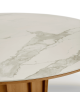Dasras Volute Fixed dining table ceramic wood oak or walnut H.75 - 10 finishes 3 sizes