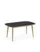 Dasras Snack fixed dining table ceramic wood oak or walnut - 10 finishes 17 sizes