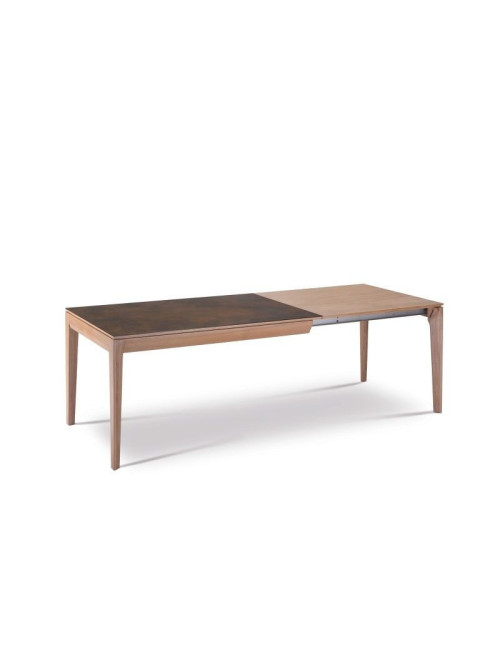Dasras Buzz extendable dining table ceramic wood oak or walnut - 10 finishes 8 sizes 2 models