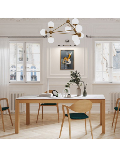 Dasras Clarté Extendable dining table oak or walnut wood - 10 finishes 12 sizes