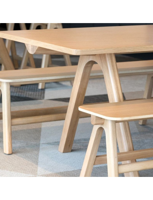 Dasras Chevron Extendable dining table oak or walnut wood - 10 finishes 8 sizes