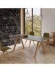 Dasras Chevron Extendable dining table ceramic wood oak or walnut - 10 finishes 8 sizes