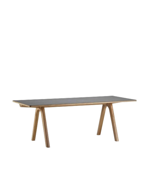 Dasras Chevron Extendable dining table ceramic wood oak or walnut - 10 finishes 8 sizes