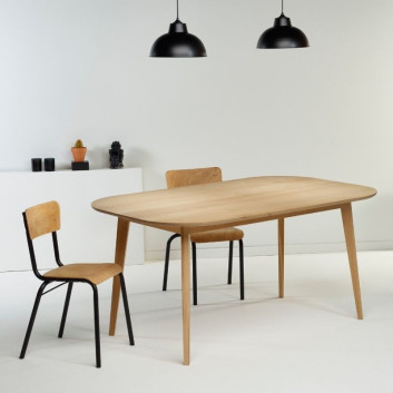 Dasras Snack extendable dining table in oak or walnut wood - 10 finishes 14 sizes
