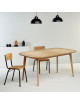 Dasras Snack extendable dining table in oak or walnut wood - 10 finishes 14 sizes