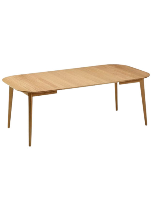 Dasras Snack extendable dining table in oak or walnut wood - 10 finishes 14 sizes