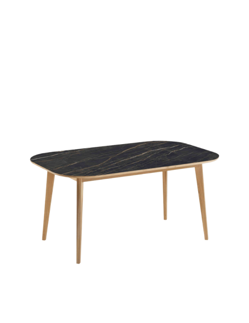 Dasras Snack extendable dining table ceramic wood oak or walnut - 10 finishes 10 sizes