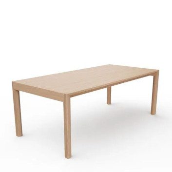 Dasras Rives extendable dining table in oak or walnut wood - 10 finishes 3 sizes